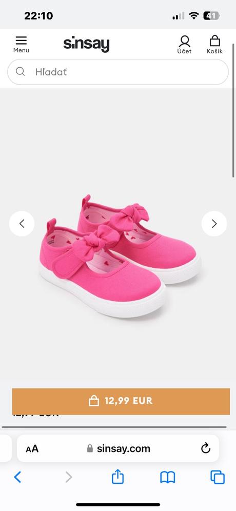 Sinsay papučky s mašľou 22, sinsay,22