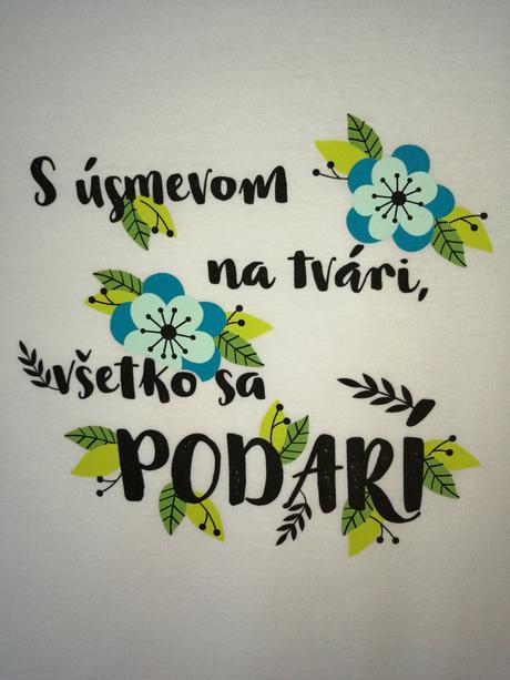 Bavlnené tričko s veselým nápisom, m