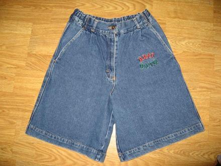 Riflové kraťasy s výšivkou best blue veľ.152, 152