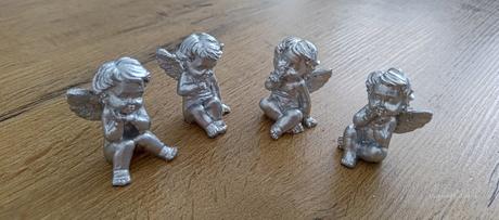 Anjel strieborný- mix - 45 mm, 