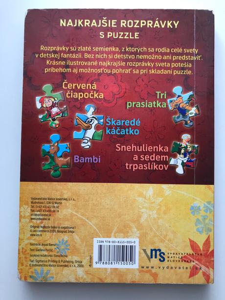 Najkrajšie rozprávky s puzzle, 