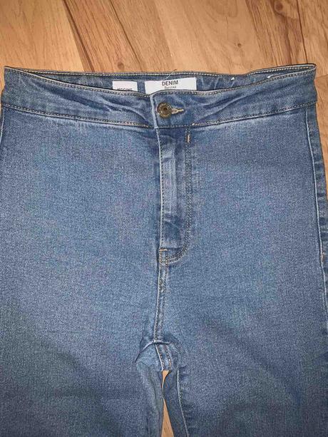 Skinny rifle vysoký pás, bershka,36