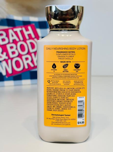 Bath & body works golden sunflower telové mlieko, 