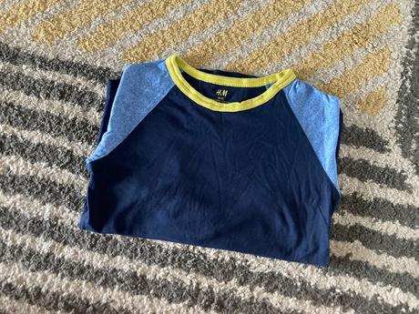 Trojfarebné tričko 122/128, h&m,122