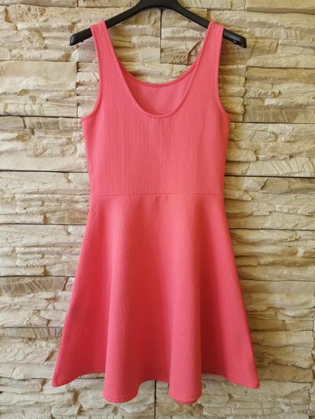 Ružovo-lososové h&m šaty, h&m,34