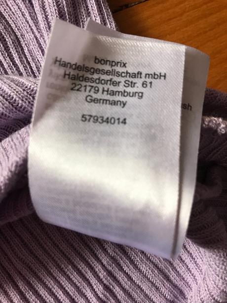 Fialové tričko - asymetrické, bonprix,44