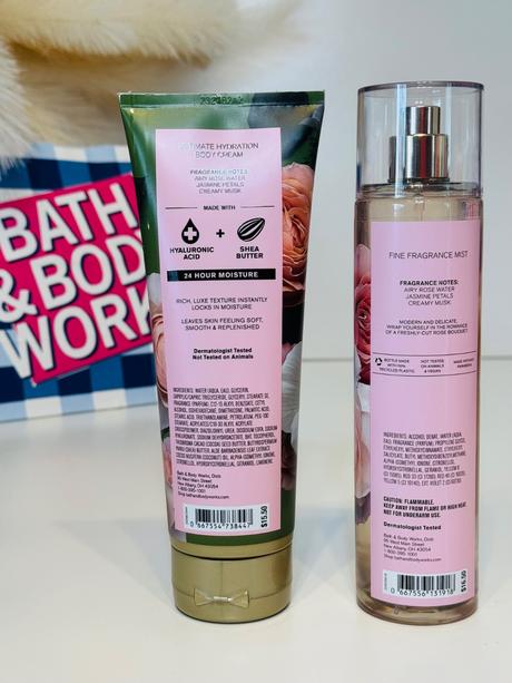 Bath & body works telový krém a sprej rose, 