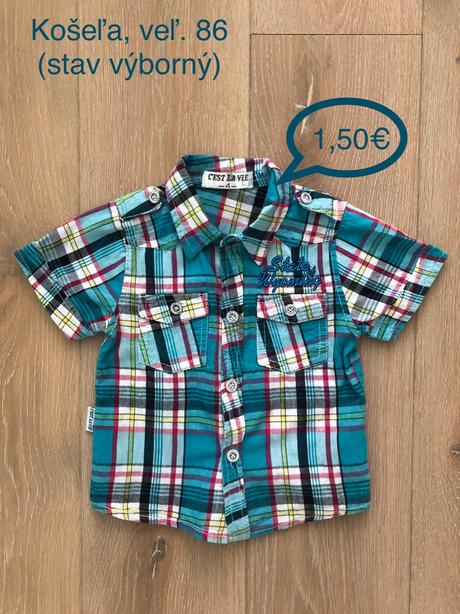 Košeľa krátky rukáv veľ. 86, 86