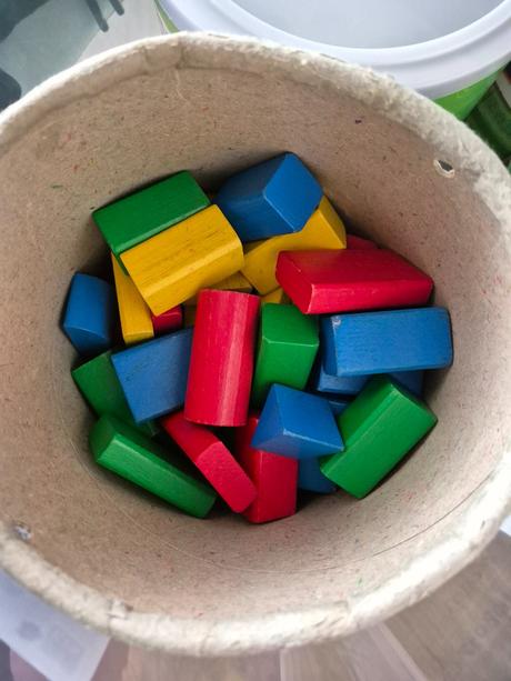 Drevené kocky vkladačka 70ks, 