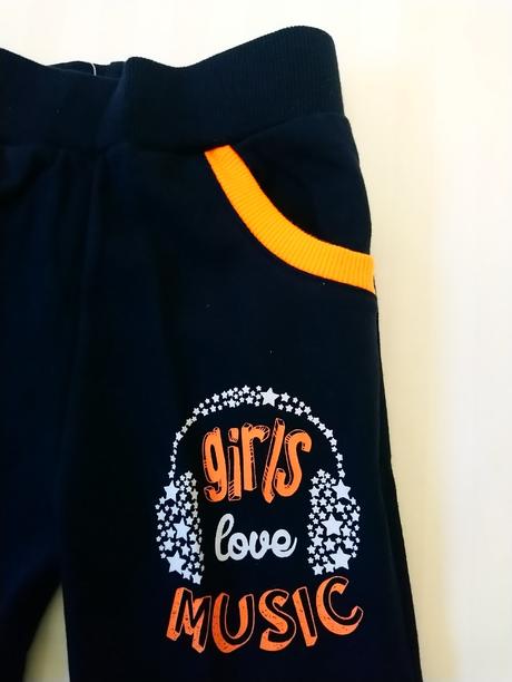 Čierne tepláky music, n-feel, 98-104 cm, 104