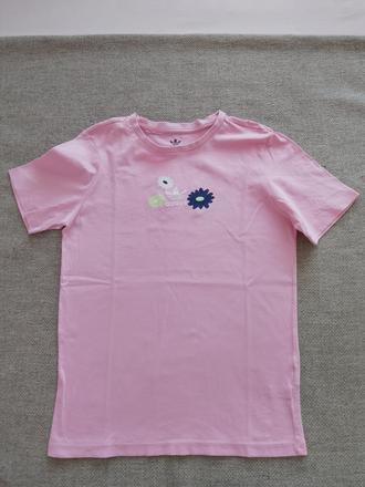 Dievčenské ružové tričko, adidas,152