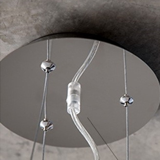 Sivá lampa / luster  50cm, 