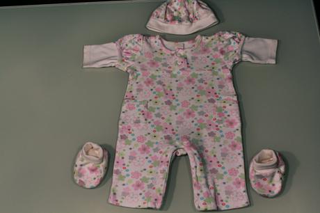 Dupačky s čiapočkou a capačkami, 0-3 m., ako nové, little bundle,62