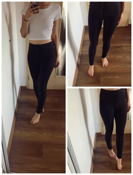 Elasticke tmavosede jeggins, h&m,xs