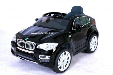 Elektrické autíčko bmw x6, lak, 12v, čalúnené,