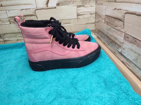 Vans 36 - dámske kožené ružové zateplené topánky, vans,36