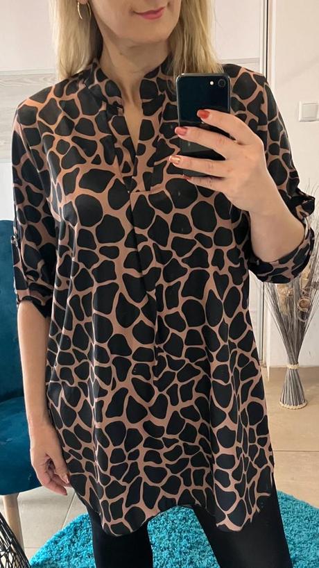 Dámska vzorovaná tunika s opaskom, l / m / s