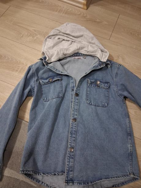 Chlapcenska dzinsova kosela s kapucnou a trrickom, 164