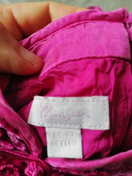 Luxus zamat. šaty,hodváb,monsoon,92-98,12-18m., 92