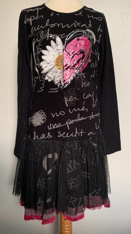 Desigual čierne šaty s tutu sukničkou, desigual,152