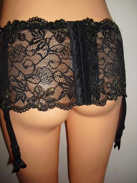 Sexy leskly podvazkovy korzetovy pas, m