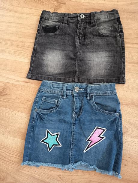 Džínsové sukničky 6-8 rokov, denim,128