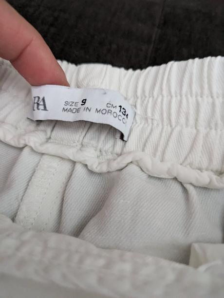 Ľanové biele nohavice zara, zara,134