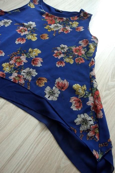 Modrá blúzka na ramienka, v. 2xl, xxl
