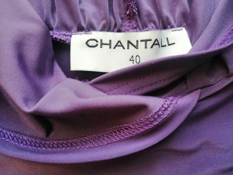 Luxus fialový overal chantall,v40,hodváb.polyester, chantall,40