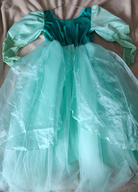 Kostým ariel zelené šaty velk. 122-128 (7r), 