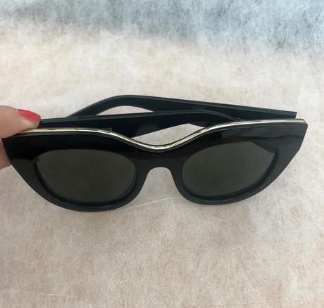 Módne čierno zlate okuliare, lespecs,