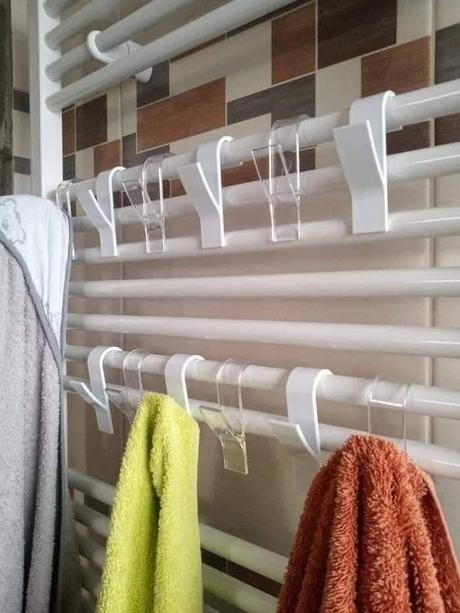 5 kusov - háčiky na rebríkový radiátor,