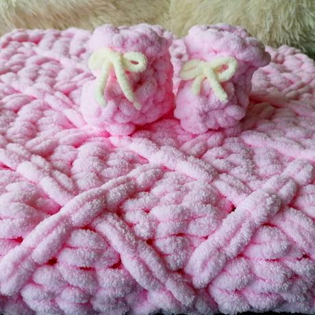 Puffy papučky + deka pre bábätko, <17