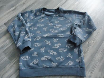 Mikina s autami, nutmeg,146