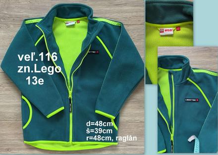 Chlapčenská fleecová mikina veľ.116, zn. lego tec, lego,116