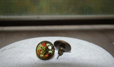 Vintage náušnice kvety, 