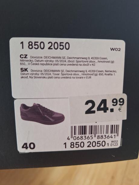 Nové tenisky, deichmann,40