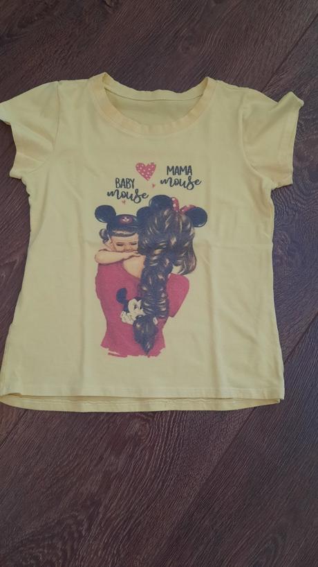 Tielko "jahoda" + tričko v.134, palomino,134