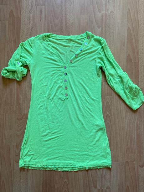 Krikľavé zelené ľahké triko na leto, s