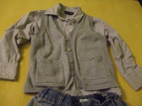 Trendy košeľa v komplete s vestou, next,110