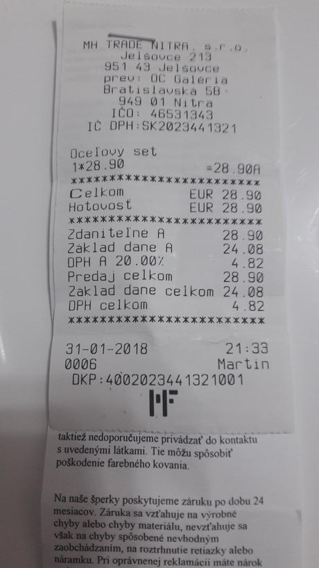 Náhrdelník chirurgická oceľ,