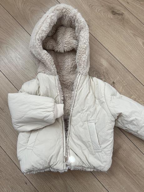 Obojstranná zimná bunda/kozuch zara č.92, zara,92