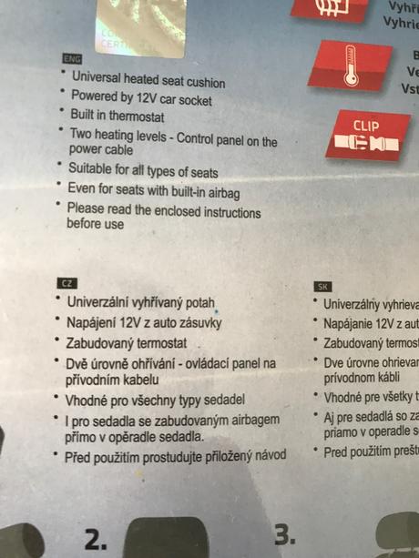 Vyhrievaný poťah do auta, 