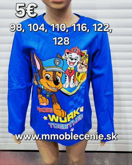 Tričko paw patrol, disney,98 - 128