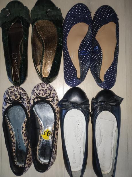 4 x balerínky  raz obuté, 37