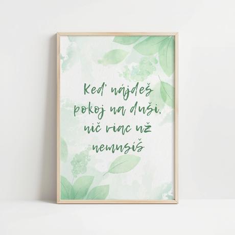 Print / obrázok s prírodným akvarelovým motívom,