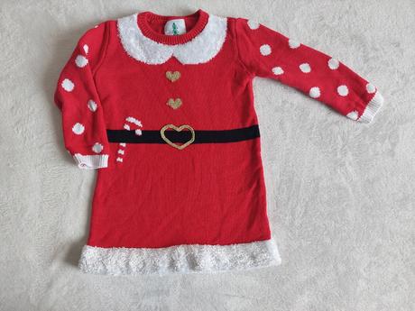 Vianočné svetríkové šaty zn.george veľ.92-98, 98