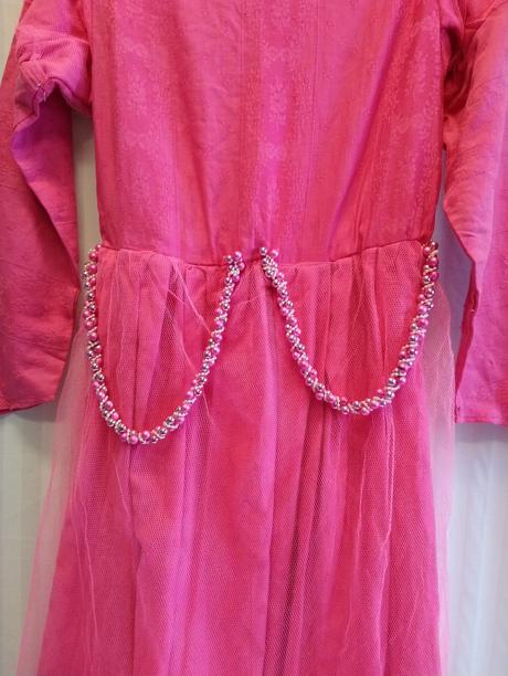 Kostým princezná sýto ružovo perlové šaty 140-152,