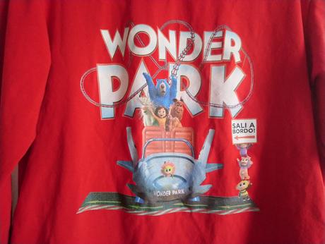 Elastické červené tričko s motívom wonder park, l