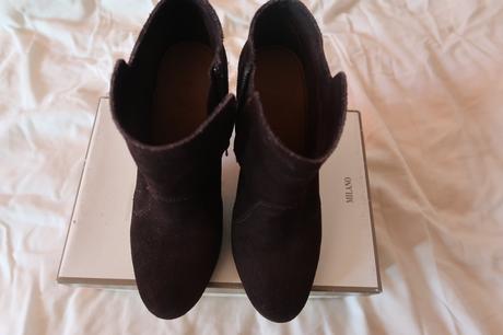 Kožené členkové topánky na podpätku, esprit,39